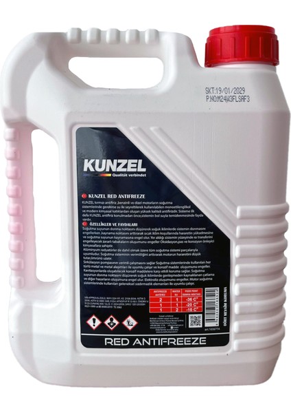 Antifriz Organik Konsantre - 56 Derece Kırmızı /red