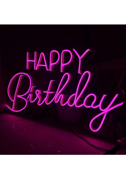 Cizgineon Happy Birthday Işıklı Neon LED Duvar Dekarasyon fiyatları
