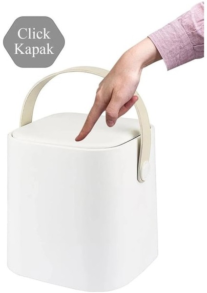 Ksv Sihirli Tutma Saplı Iç Kovalı Tezgah Üstü Mutfak Çöp Kovası 4 Litre Beyaz fiyatları