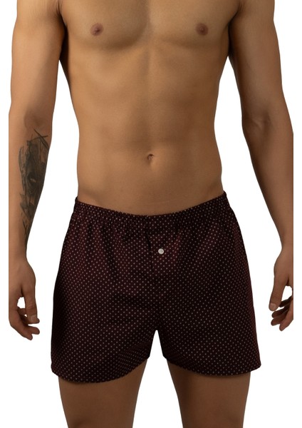 Boxer Erkek, 5'li "KARIŞIK" Boxer Set, % 100 Pamuklu POPLİN Kumaş Boxer, KOYU RENKLER, 5 ADET(Medium)