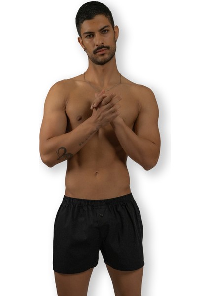 Boxer Erkek, 5'li "KARIŞIK" Boxer Set, % 100 Pamuklu POPLİN Kumaş Boxer, KOYU RENKLER, 5 ADET(Medium)
