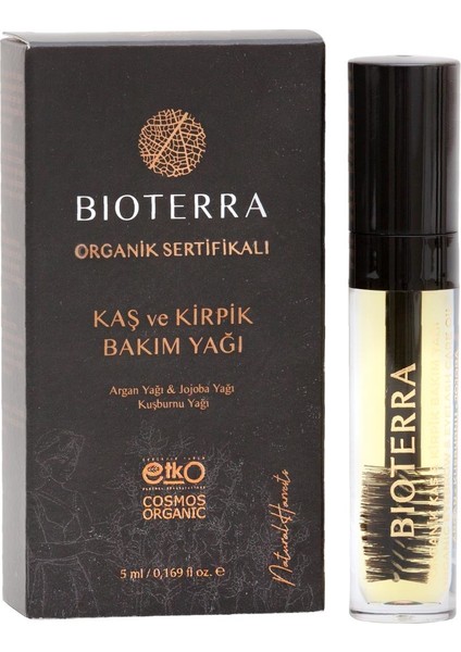 Organik Kaş Kirpik Bakım Yağı Eyebrow ve Eyelash Oil 5ml