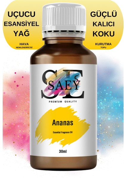 Ananas Esansiyel Uçucu Koku Yağ Buhurdanlık Yağı Difüzör Esansı Hobi Esans 30ml