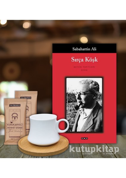 Kutupkitap Sırça Köşk Sabahattin Ali Bambu Fincan Türk Kahvesi Kişiye Özel Not Kitap Hediye Seti