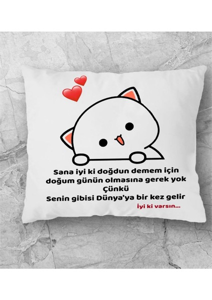 Iyi Ki Dogdun Yazili Yastik