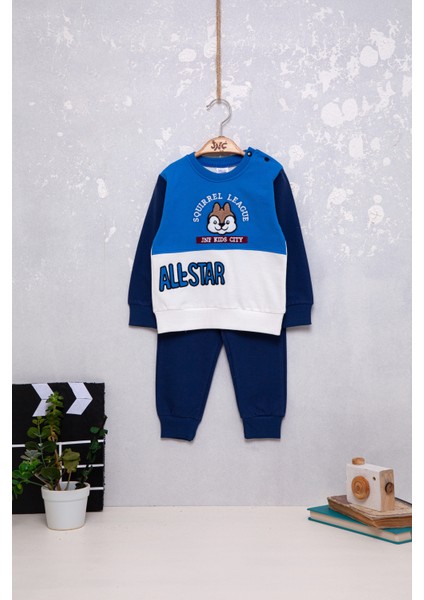 Erkek Bebek All Star Sevimli Hayvan Desenli Ikili Takım