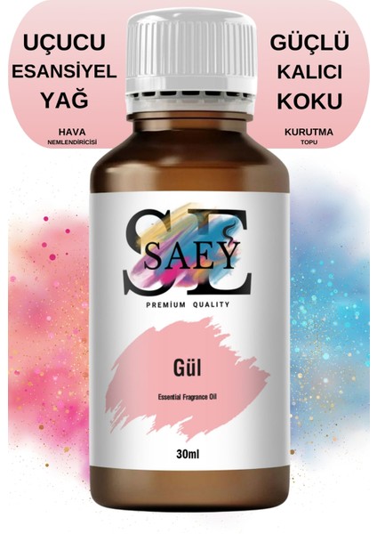 Gül Esansiyel Uçucu Koku Yağ Buhurdanlık Yağı Difüzör Esansı Hobi Esans 30ml