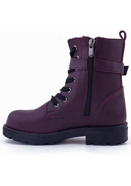 Bordo Fermuarlı Bağcıklı Cüzdanlı Kız Çocuk Bot fırsatları