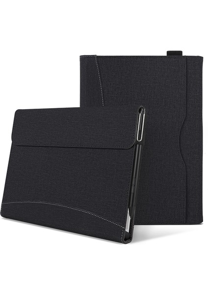 Microsoft Surface Pro 8 Siyah Için Deri Tablet Kılıfı (Yurt Dışından)