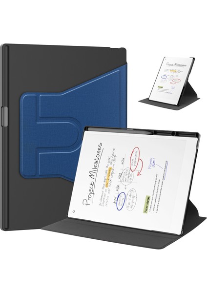 Remarkable Paper Pro Lacivert Için Rotasyon Tablet Kılıfı (Yurt Dışından)
