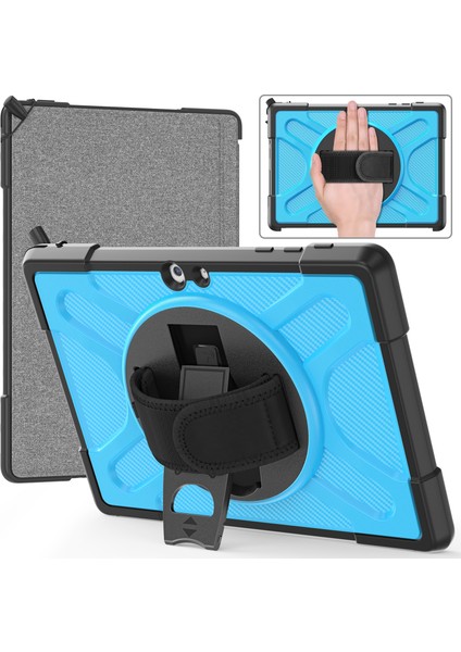 Microsoft Surface Go Için Tpu + Pc Kılıfı 4/3/2/1 Mavi (Yurt Dışından)