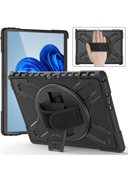 Microsoft Surface Pro 8 Siyah Için Tpu + Pc Kılıfı (Yurt Dışından)