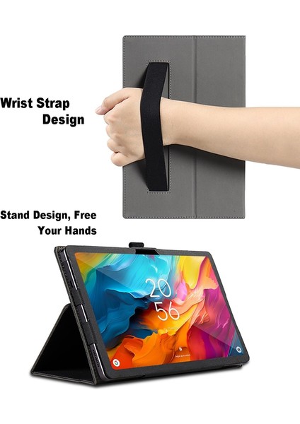 Tcl Nxtpaper 14 Için Cilt Dokusu Deri Tablet Kılıfı Koyu Mavi (Yurt Dışından)