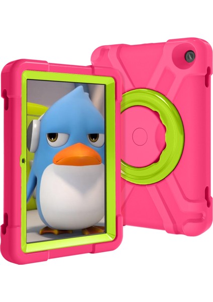 For Fire Hd8 (2020) Pc + Silikon Kılıf Gül Kırmızı + Çim Yeşili (Yurt Dışından) fiyatları