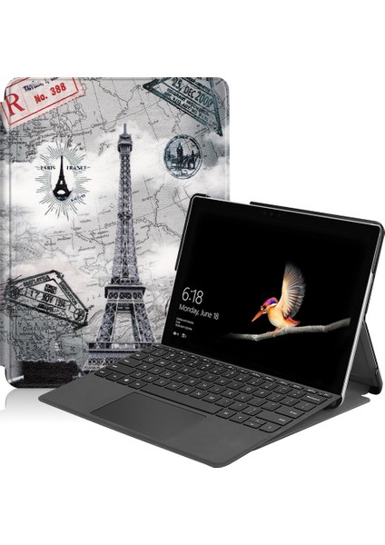 Microsoft Surface Go 10 Inç Stil 5 Için Renkli Boyalı Desenli Pu Kılıf (Yurt Dışından)