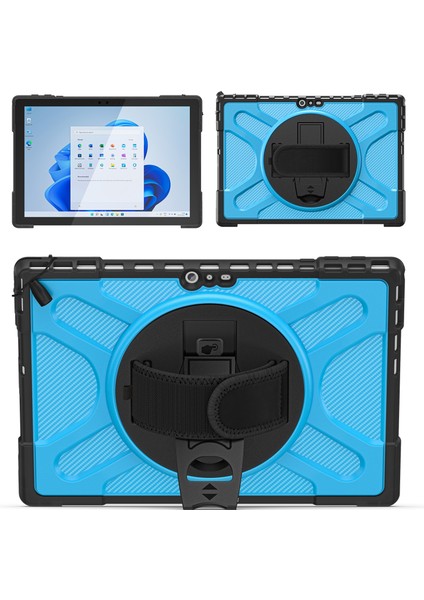 Microsoft Surface Pro Için Tpu + Pc Kılıfı 4/5/6/7 Mavi (Yurt Dışından)