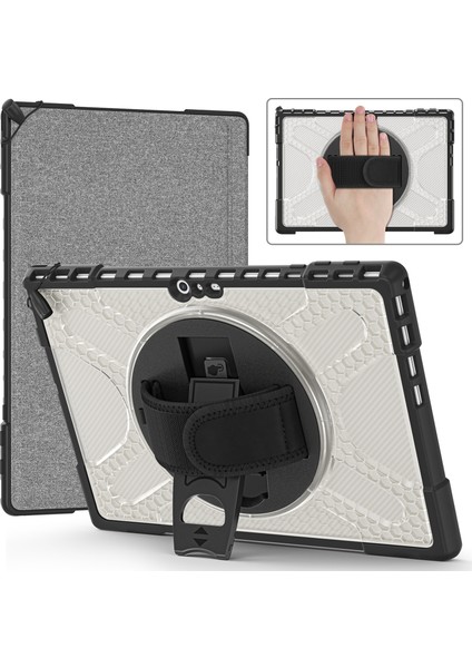 Microsoft Surface Pro Için Tpu + Pc Kılıfı 4/5/6/7 Şeffaf (Yurt Dışından)