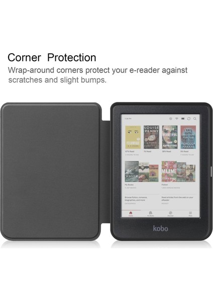 Kobo Clara Color 2024 / Bw Kayısı Çiçeği Için Boyalı Caster Deri Kılıf (Yurt Dışından)