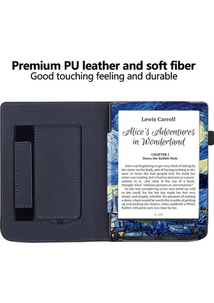 Pocketbook Verse / Verse Pro Starry Sky Için Skin-Fe Deri Kılıf (Yurt Dışından) fırsatları
