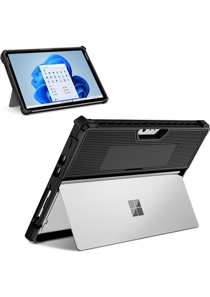 D Microsoft Surface Pro 8 Siyah Için Içi Boş Tablet Kılıfı (Yurt Dışından)