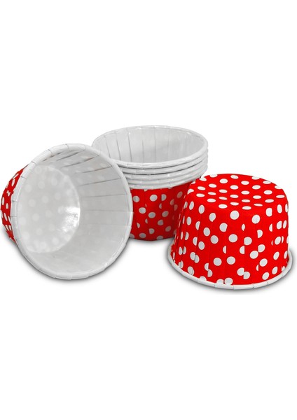 Kırmızı Puantiyeli Muffin Kek Kapsülü 50'li x 30 Paket (Koli) modelleri