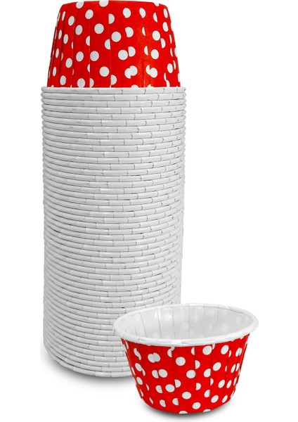 Kırmızı Puantiyeli Muffin Kek Kapsülü 50'li x 30 Paket (Koli) fırsatları