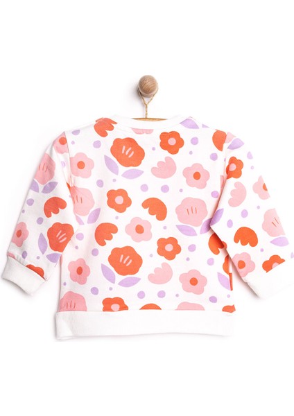 Basic Az Şardonlu Papatya Desenli Sweatshirt Kız Bebek fiyatları
