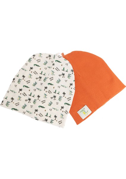 Timsah Desenli Erkek 2li Kaşkorse Örme Bere Erkek Bebek fiyatları