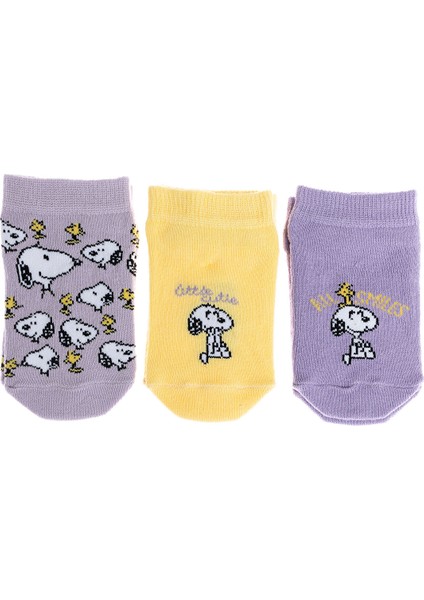 Snoopy 3'lü Bilek Çorap Kız Bebek