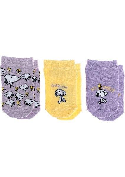 Snoopy 3'lü Bilek Çorap Kız Bebek