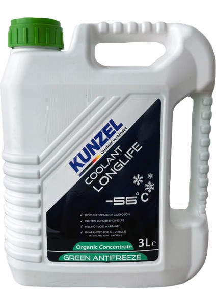 Antifriz Organik Konsantre - 56° Yeşil /green 3 Lt