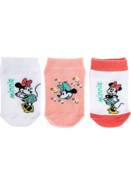 Minnie Mouse 3'lü Bilek Çorap Kız Bebek