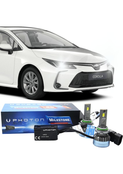 Toyota Corolla (2019-2024) LED Far Ampulü Mılestone Hır2 9012 Black Katana