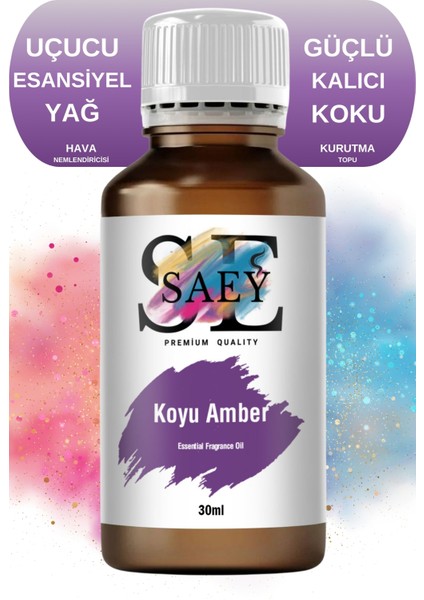 Koyu Amber Esansiyel Uçucu Koku Yağ Buhurdanlık Yağı Difüzör Esansı Hobi Esans 30ML