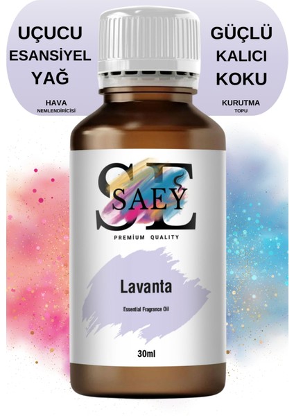 Lavanta Esansiyel Uçucu Koku Yağ Buhurdanlık Yağı Difüzör Esansı Hobi Esans 30ml