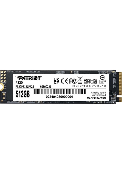 P320 512GB 3000/2200MB/S Nvme M.2 SSD Disk (P320P512GM28)