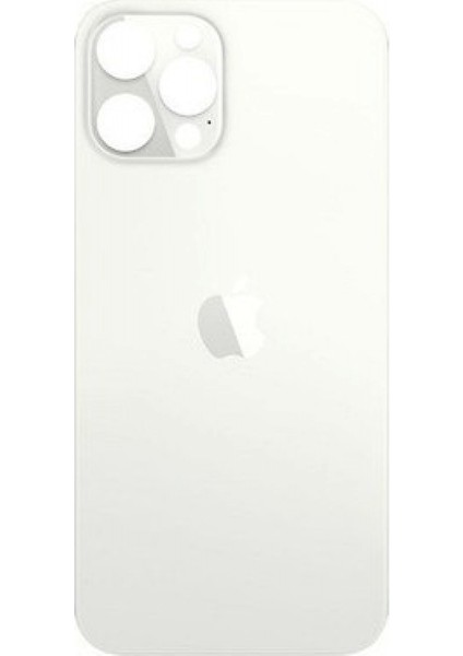 Apple iPhone Uyumlu 12 Pro Max Kapak Arka Pil Kapağı Beyaz