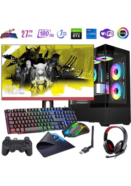 I7 12700F 16GB Ddr4 512GB M2 8gb RTX4060 27" 180Hz Mon. Oyun Bilgisayarı (Gaming Set)
