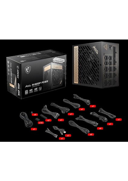 MEG AI1300P PCIE5 1300W 80+ PLATINUM PSU