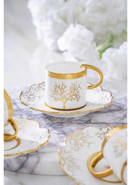 Kıeran Gold 6 Kişilik Kahve Fincanı Takımı