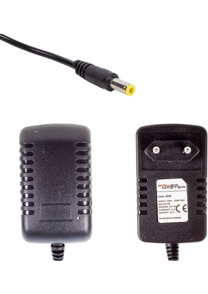 PM-4531 12 Volt - 2 Amper Plastik Kasa Priz Tipi Adaptör 5.5*2.5 Uç