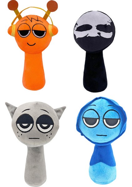 4 Parça Set 25CM Sprunki Ritim Kutusu Oyuncak Peluş (Yurt Dışından)