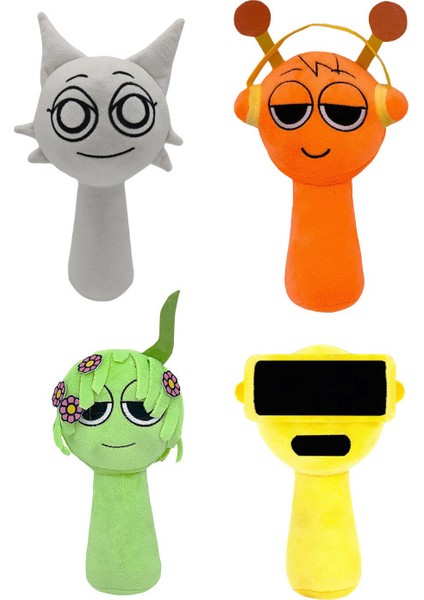 4 Parça Set 25CM Sprunki Oyuncak Peluş Ritim Kutusu (Yurt Dışından)