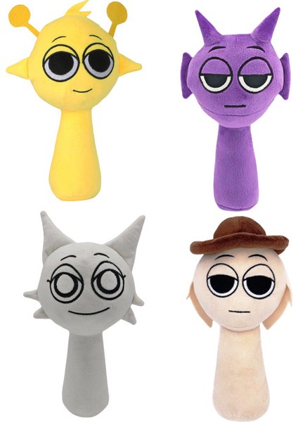 4 Parça Set 25CM Sprunki Oyuncak Peluş Ritim Kutusu (Yurt Dışından)