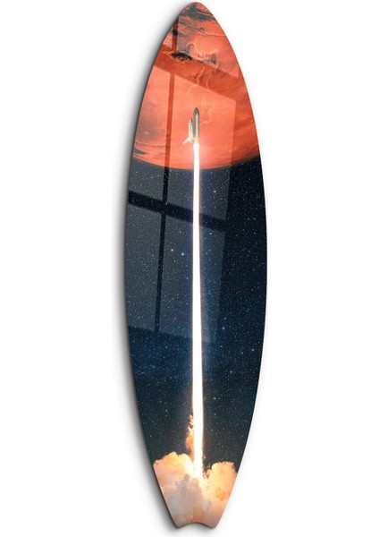 Cosmic Launch | Surfboard Cam Duvar Tablosu