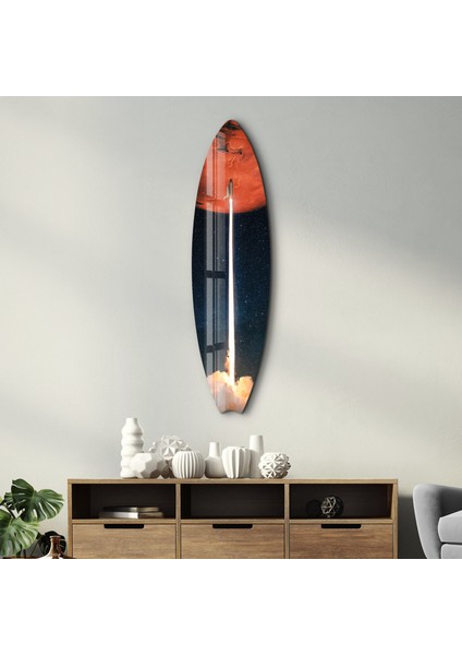 Cosmic Launch | Surfboard Cam Duvar Tablosu