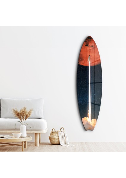 Cosmic Launch | Surfboard Cam Duvar Tablosu