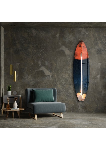 Cosmic Launch | Surfboard Cam Duvar Tablosu