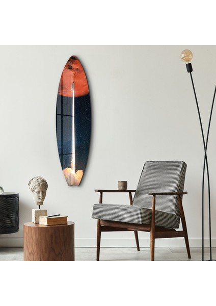 Cosmic Launch | Surfboard Cam Duvar Tablosu