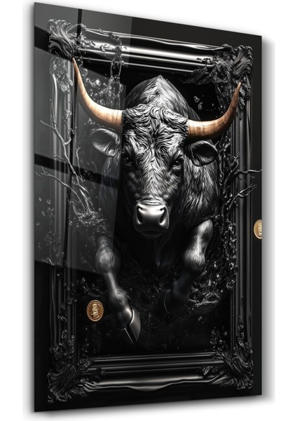 Angry Bull | Cam Duvar Tablosu
